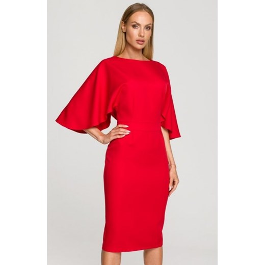 *Sukienka ołówkowa czerwona midi M700 ze sklepu intimiti.pl w kategorii Sukienki - zdjęcie 187891893