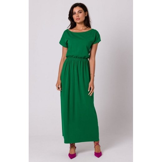 Bewear B264 maxi sukienka bawełniana zielona ze sklepu intimiti.pl w kategorii Sukienki - zdjęcie 187892442
