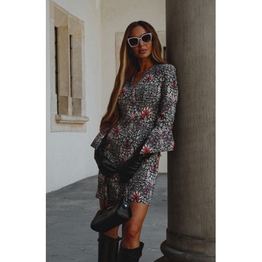 Moe sukienka z szerokimi mankietami wzór M877/1 ze sklepu intimiti.pl w kategorii Sukienki - zdjęcie 187892723