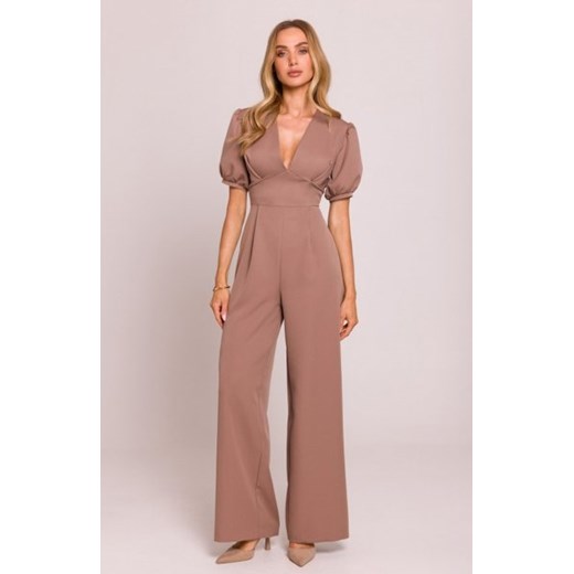 Moe kombinezon z głębokim dekoltem mokka M852 ze sklepu intimiti.pl w kategorii Kombinezony damskie - zdjęcie 187892874