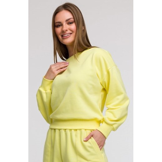Bewear B293 bluza z otwartymi plecami cytrynowa ze sklepu intimiti.pl w kategorii Bluzy damskie - zdjęcie 187892944