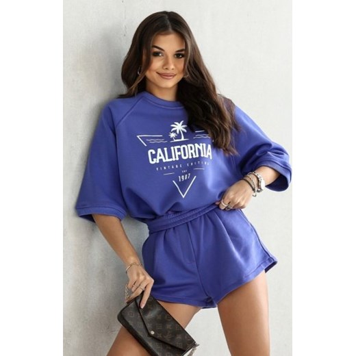 Dwuczęściowy komplet damski California fioletowy ze sklepu intimiti.pl w kategorii Dresy damskie - zdjęcie 187892991
