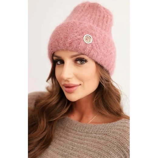 Zimowa czapka damska ciemny róż ze sklepu intimiti.pl w kategorii Czapki zimowe damskie - zdjęcie 187893101