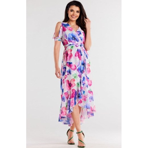 Awama A508 szyfonowa sukienka w kwiaty ze sklepu intimiti.pl w kategorii Sukienki - zdjęcie 187893202