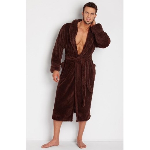 Dkaren 130 szlafrok czekoladowy ze sklepu intimiti.pl w kategorii Szlafroki męskie - zdjęcie 187893573