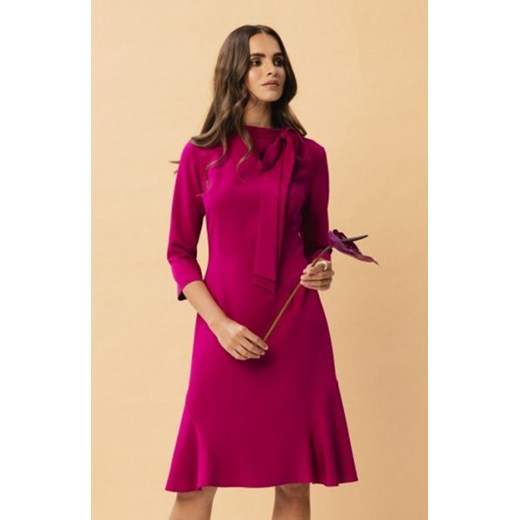 Stylove S346 sukienka z wiązaniem przy szyi śliwkowa ze sklepu intimiti.pl w kategorii Sukienki - zdjęcie 187893690