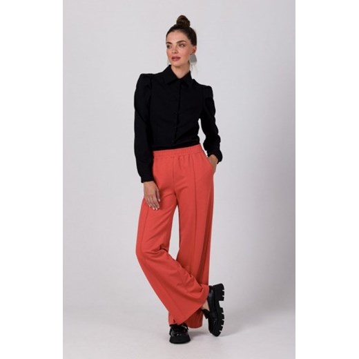Bewear B275 spodnie z przeszyciami na nogawkach ceglaste ze sklepu intimiti.pl w kategorii Spodnie damskie - zdjęcie 187893922
