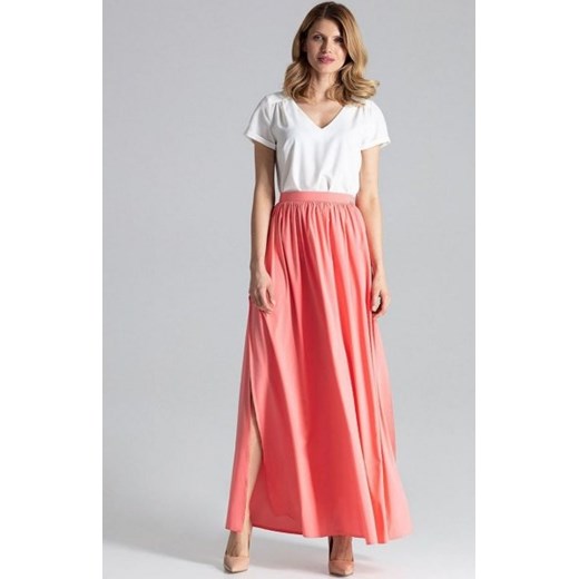 Długa koralowa spódnica M666 ze sklepu intimiti.pl w kategorii Spódnice - zdjęcie 187894243