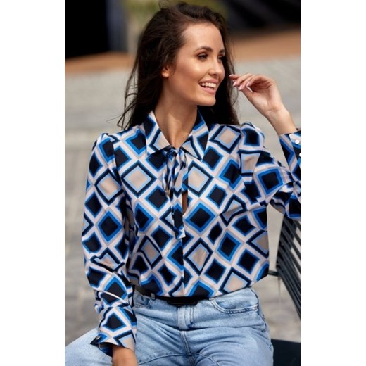 Kobieca bluzka z wiązaniem 0146/L78 ze sklepu intimiti.pl w kategorii Koszule damskie - zdjęcie 187895211