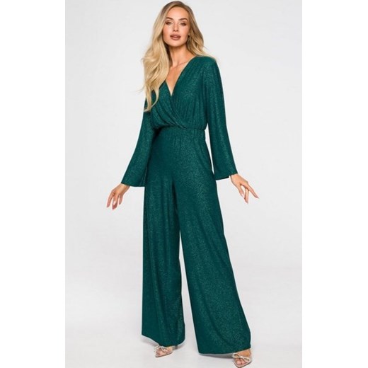 Błyszczący zielony kombinezon damski M720 Moe intimiti.pl