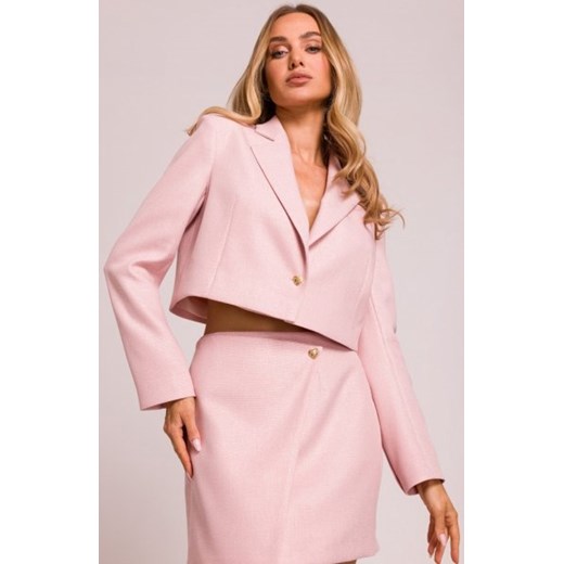 Moe krótka marynarka damska brzoskwiniowa M853 ze sklepu intimiti.pl w kategorii Marynarki damskie - zdjęcie 187895483