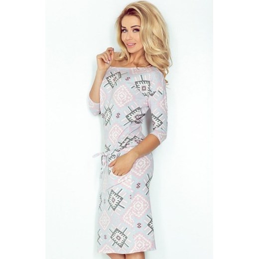 *Numoco 13-60 sukienka różowe romby ze sklepu intimiti.pl w kategorii Sukienki - zdjęcie 187895493