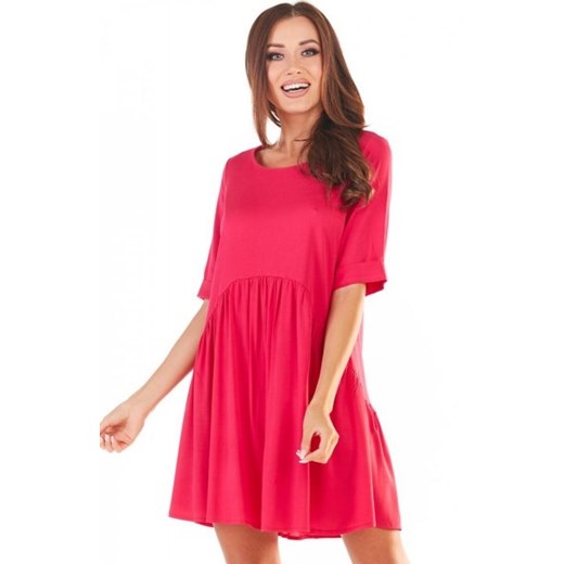 Kobieca różowa sukienka babydoll A360 ze sklepu intimiti.pl w kategorii Sukienki - zdjęcie 187895892