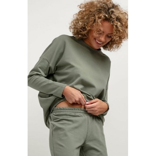 Tessita T381 bluza damska ze stójką zielona ze sklepu intimiti.pl w kategorii Bluzy damskie - zdjęcie 187896123