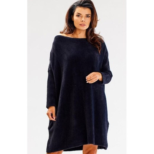 Awama A618 oversizowa sukienka sweterkowa ze sklepu intimiti.pl w kategorii Sukienki - zdjęcie 187896610