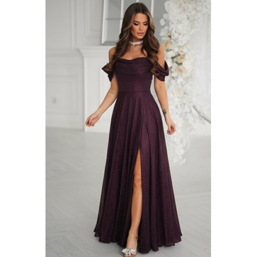 Bicotone 330 długa sukienka błysk brązowa ze sklepu intimiti.pl w kategorii Sukienki - zdjęcie 187896691