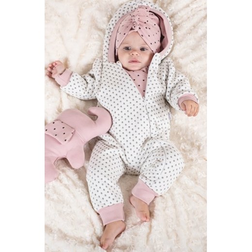 Pikowany ciepły pajac Dziewczęcy z kapturem ze sklepu intimiti.pl w kategorii Pajacyki - zdjęcie 187896910