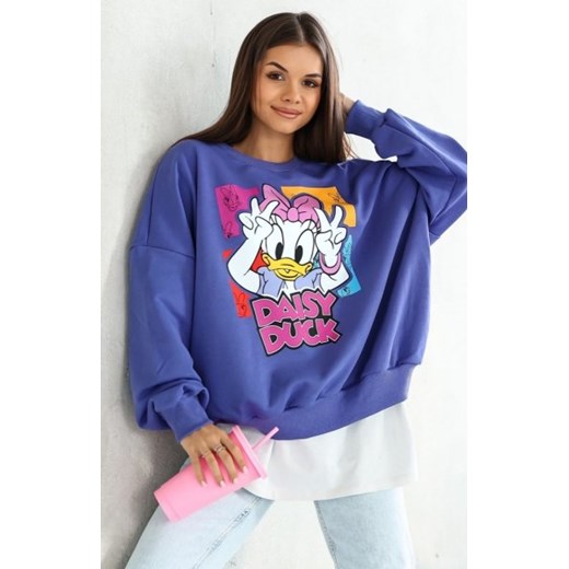 Oversizowa bluza Daisy Duck fioletowa ze sklepu intimiti.pl w kategorii Bluzy damskie - zdjęcie 187896924
