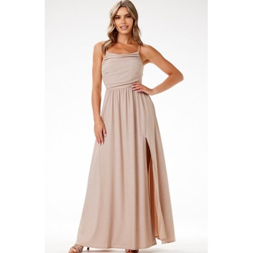 Awama A696 brokatowa sukienka maxi ze sklepu intimiti.pl w kategorii Sukienki - zdjęcie 187897403