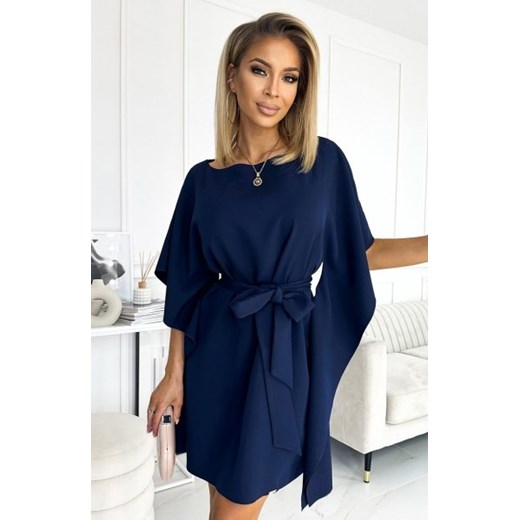 Numoco 287-24 SOFIA sukienka motyl z wiązaniem w pasie ze sklepu intimiti.pl w kategorii Sukienki - zdjęcie 187897634