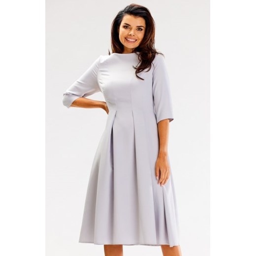 Awama A620 sukienka midi z zakładkami ze sklepu intimiti.pl w kategorii Sukienki - zdjęcie 187897964