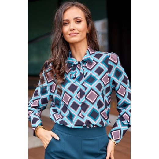 Kobieca bluzka z wiązaniem 0146/L79 ze sklepu intimiti.pl w kategorii Koszule damskie - zdjęcie 187897974