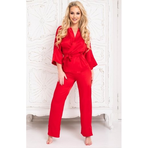 Kalimo Perai satynowy komplet czerwony ze sklepu intimiti.pl w kategorii Piżamy damskie - zdjęcie 187898044