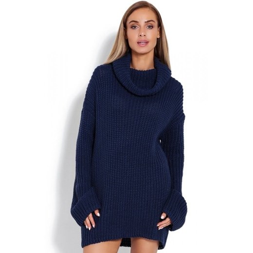 PeekaBoo 70012 gruby sweter golf granatowy ze sklepu intimiti.pl w kategorii Swetry damskie - zdjęcie 187898184