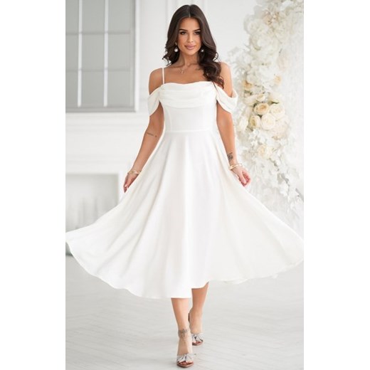 Elegancka sukienka midi hiszpanka w kształcie litery A ze sklepu intimiti.pl w kategorii Sukienki - zdjęcie 187898661