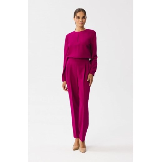 Stylove S355 kombinezon z łezką w dekolcie śliwkowy ze sklepu intimiti.pl w kategorii Kombinezony damskie - zdjęcie 187898802