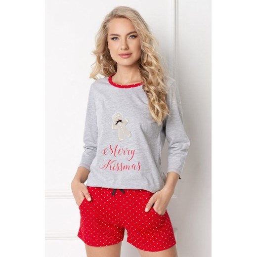 Aruelle Cookie Short Grey-Red piżama damska ze sklepu intimiti.pl w kategorii Piżamy damskie - zdjęcie 187899593