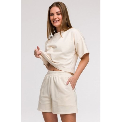 Bewear B295 szorty z kieszeniami waniliowe ze sklepu intimiti.pl w kategorii Spodnie damskie - zdjęcie 187900081