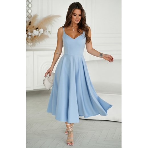 Efektowna rozkloszowana sukienka midi 244-18 ze sklepu intimiti.pl w kategorii Sukienki - zdjęcie 187900420