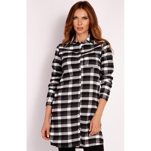 LOU LOU L002 koszula czarno-biała ze sklepu intimiti.pl w kategorii Koszule damskie - zdjęcie 187901363