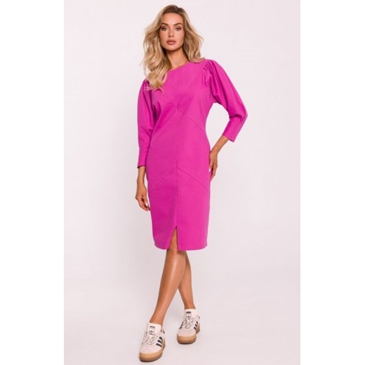 Moe sukienka z przeszyciami różowa M803 ze sklepu intimiti.pl w kategorii Sukienki - zdjęcie 187901512
