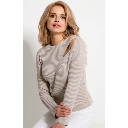 *Sweterkowa bluzka z rozcięciem F920 ze sklepu intimiti.pl w kategorii Bluzki damskie - zdjęcie 187901530
