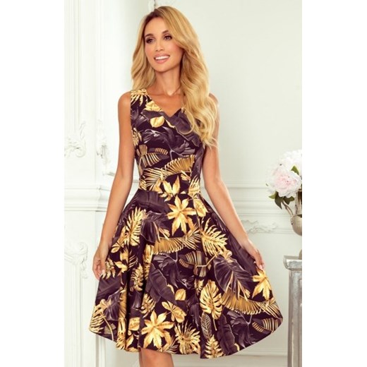 Numoco 114-13 rozkloszowana sukienka z dekoltem w kształcie serca ze sklepu intimiti.pl w kategorii Sukienki - zdjęcie 187901561