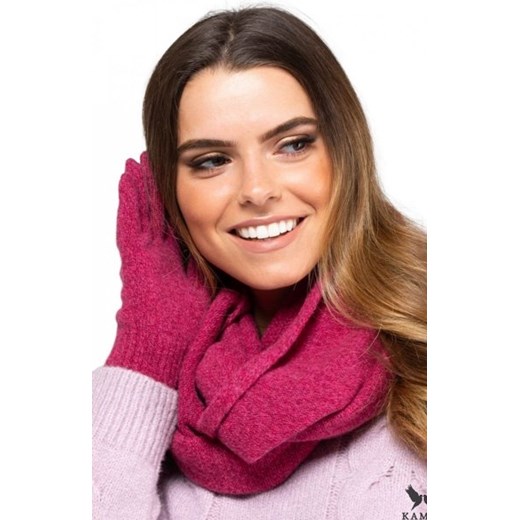 Różowe wełniane rękawiczki Anna ze sklepu intimiti.pl w kategorii Rękawiczki damskie - zdjęcie 187902171