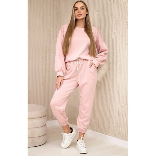 Komplet dresowy bluza i spodnie pudrowy róż ze sklepu intimiti.pl w kategorii Dresy damskie - zdjęcie 187902270