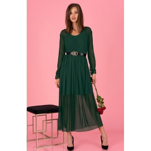 *Długa sukienka zielona Mariedam 1405 ze sklepu intimiti.pl w kategorii Sukienki - zdjęcie 187903193