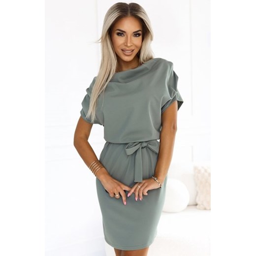 Numoco 240-4 ROXI sukienka z asymetryczną spódnicą i paskiem ze sklepu intimiti.pl w kategorii Sukienki - zdjęcie 187903394