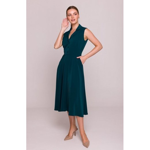 Stylove S409 sukienka z rozpinanym dekoltem zielona ze sklepu intimiti.pl w kategorii Sukienki - zdjęcie 187903522