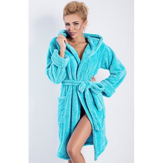 Dkaren Diana szlafrok turkusowy ze sklepu intimiti.pl w kategorii Szlafroki damskie - zdjęcie 187903934