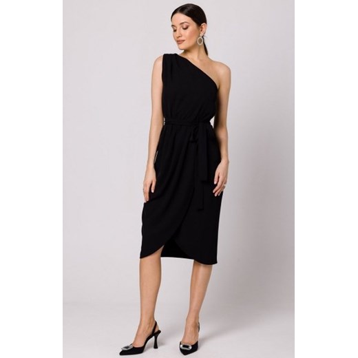 Makover sukienka na jedno ramię czarna K160 ze sklepu intimiti.pl w kategorii Sukienki - zdjęcie 187904234
