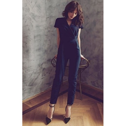 Kopertowy kombinezon damski L027 granatowy ze sklepu intimiti.pl w kategorii Kombinezony damskie - zdjęcie 187904511