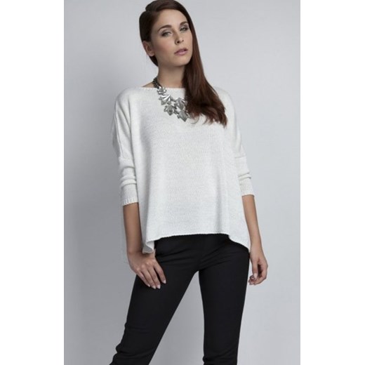 MKM SWE040 sweter z połyskującą nitką ecru ze sklepu intimiti.pl w kategorii Swetry damskie - zdjęcie 187904912