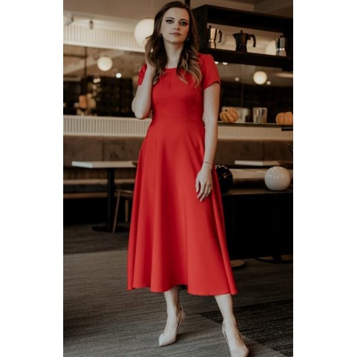 Tessita T372 rozkloszowana sukienka maxi malinowa ze sklepu intimiti.pl w kategorii Sukienki - zdjęcie 187905032