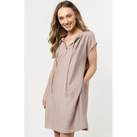 Awama A731 luźna sukienka mini beżowa ze sklepu intimiti.pl w kategorii Sukienki - zdjęcie 187905240