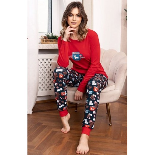 Bawełniana piżama damska świąteczna Makala ze sklepu intimiti.pl w kategorii Piżamy damskie - zdjęcie 187905241