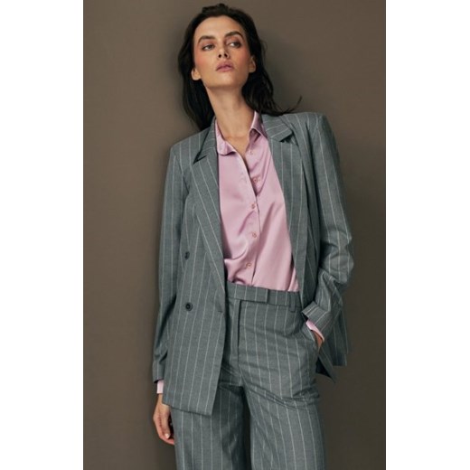 Marynarka oversize dwurzędowa prążek ze sklepu intimiti.pl w kategorii Marynarki damskie - zdjęcie 187905270